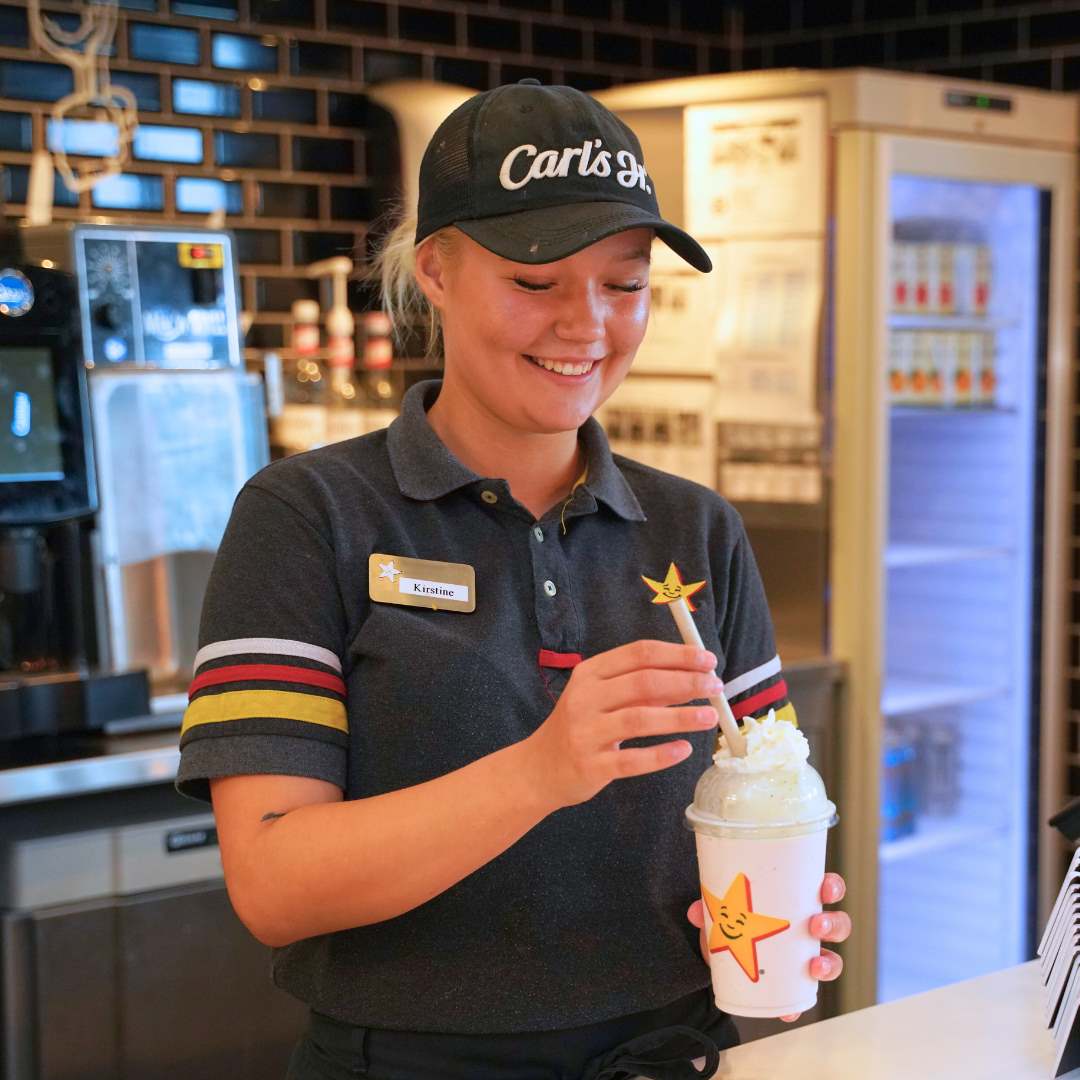 Milkshake fra Carl's Jr. i Randers.